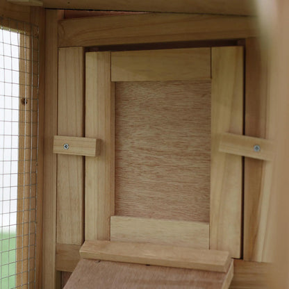 Large Rabbit Hutch, Bunny Cage, Guinea Pig House, 83"x18"x33", Natural Rabbit Hutch at Gallery Canada