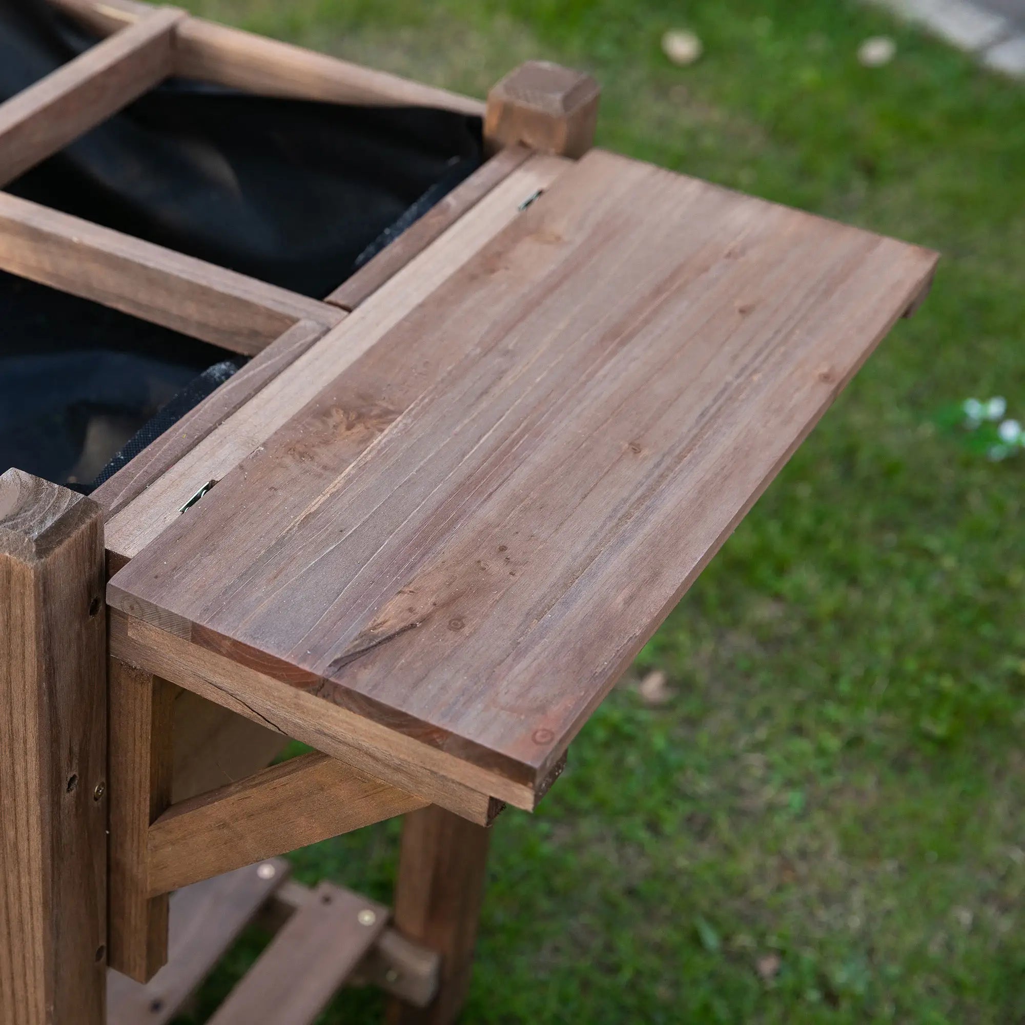 Raised Garden Bed, 8 Grids with Storage Shelf, Elevated Planter Box, Brown Elevated Garden Beds at Gallery Canada