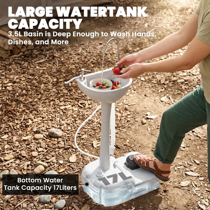 Portable Camping Sink, 17L Water Tank, Soap Dispenser, Towel Holder Camping Sinks at Gallery Canada