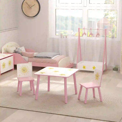 Kids Table And Chair Set, 3-Piece, Star Pattern, Ages 3-8, Pink Kids Table Sets at Gallery Canada