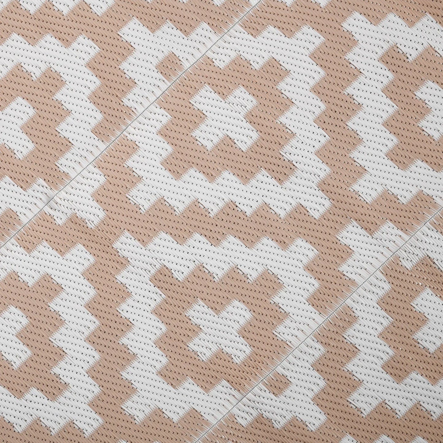 Reversible Outdoor RV Rug, Patio Floor Mat, 6' x 9', White, Coffee Garden Decor at Gallery Canada