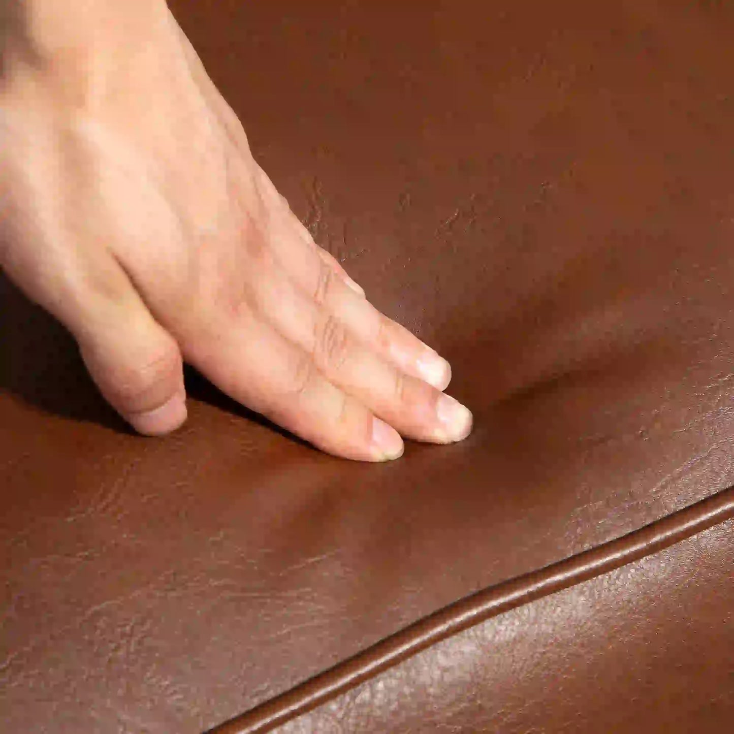 Modern Accent Chair, Faux Leather Upholstered, Wood Legs, Brown Accent Chairs at Gallery Canada