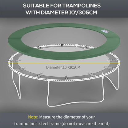 10ft Trampoline Replacement Safety Pad, Waterproof Spring Cover, Green Trampolines at Gallery Canada