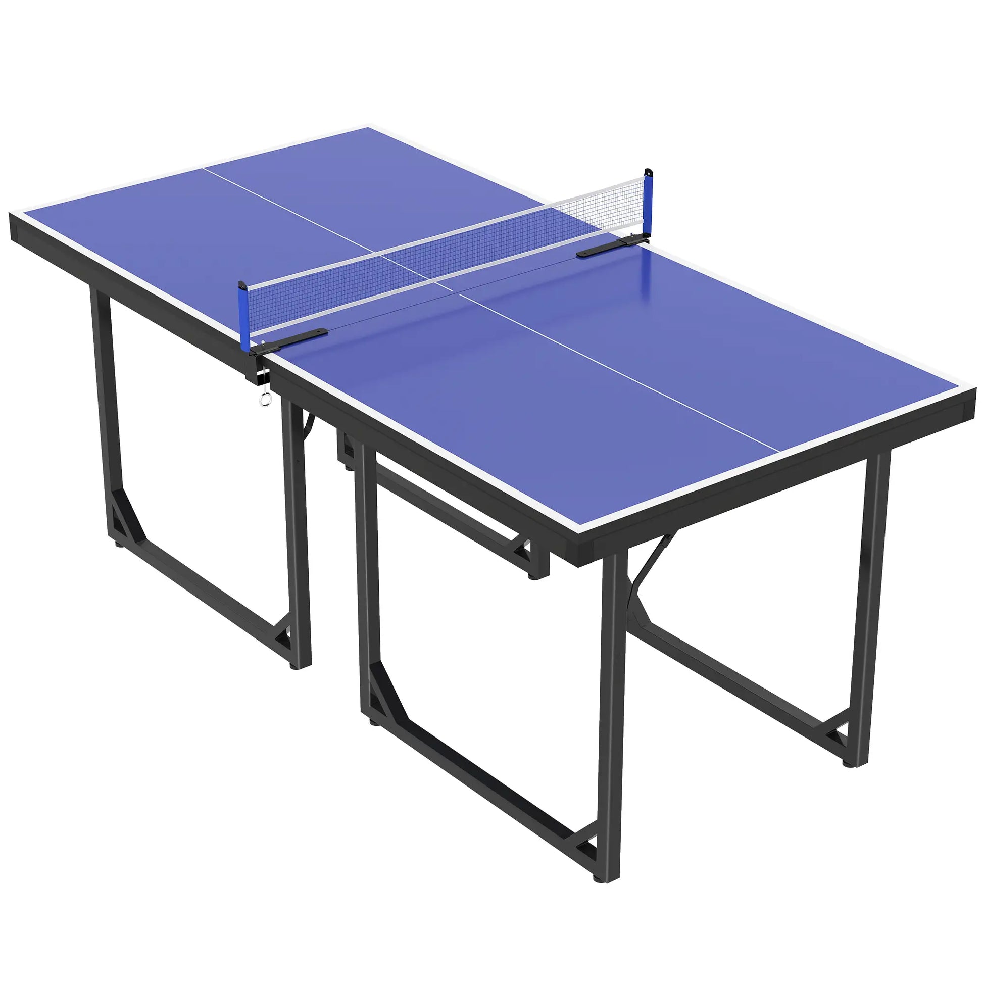 6x3ft Midsize Ping Pong Table, Folding, Blue Game Tables at Gallery Canada