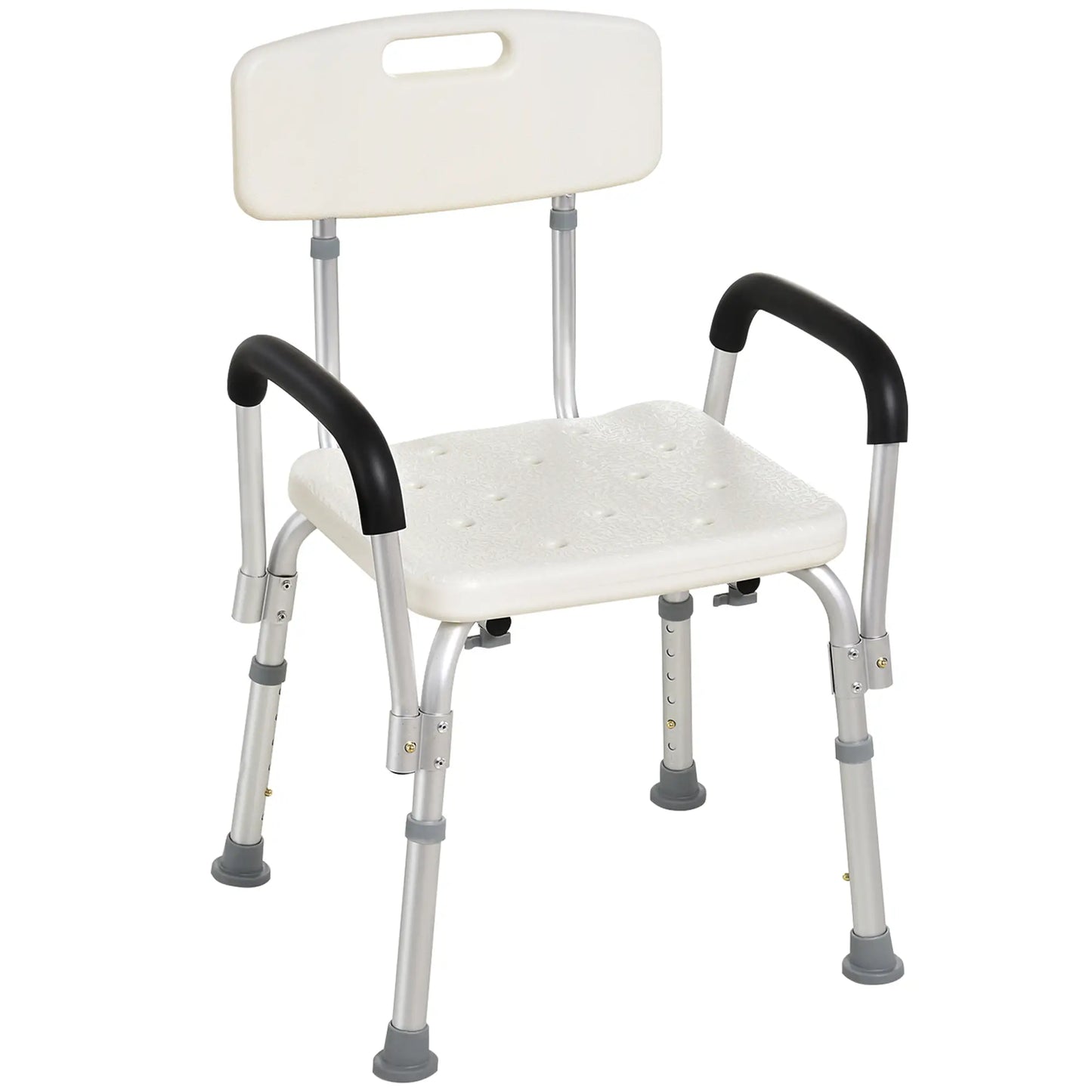 Adjustable Medical Shower Chair with Back, Padded Arms, Non Slip Tub Safety Seat Bath Chairs at Gallery Canada