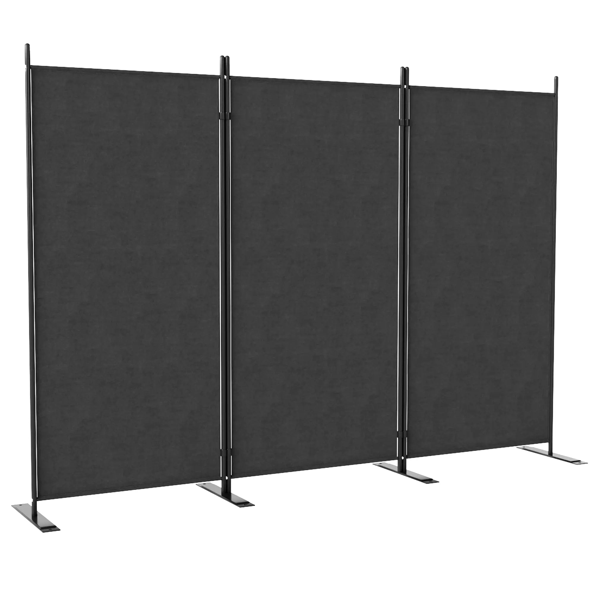 3 Panel Folding Privacy Screen, 5.8FT Tall, UV30+ Protection, Dark Grey Side Awnings at Gallery Canada