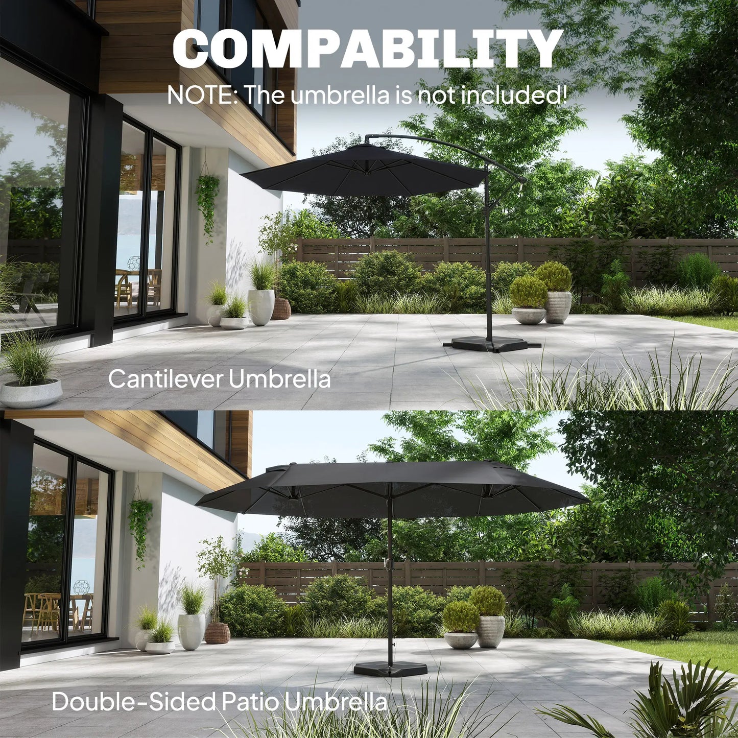 Cantilever Umbrella Base Weights, 4PCs, HDPE Water Or Sand Filled Umbrella Bases at Gallery Canada
