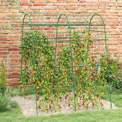 Arched Garden Trellis, Metal Cucumber Plant Support, 57" x 66" x 81" Plant Stands at Gallery Canada