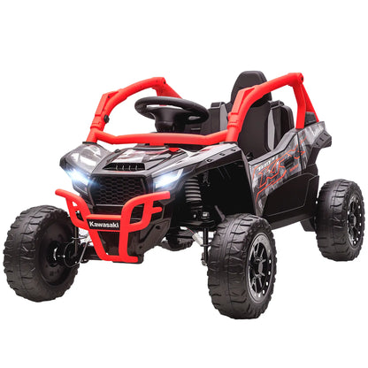 12V Ride On Truck, KAWASAKI TERYX KRX 2WD Kids Electric Car, Red Electric Toy Cars Red, Black at Gallery Canada