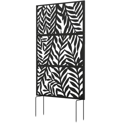 Metal Outdoor Privacy Screen, 72" x 38", Black Side Awnings Black at Gallery Canada
