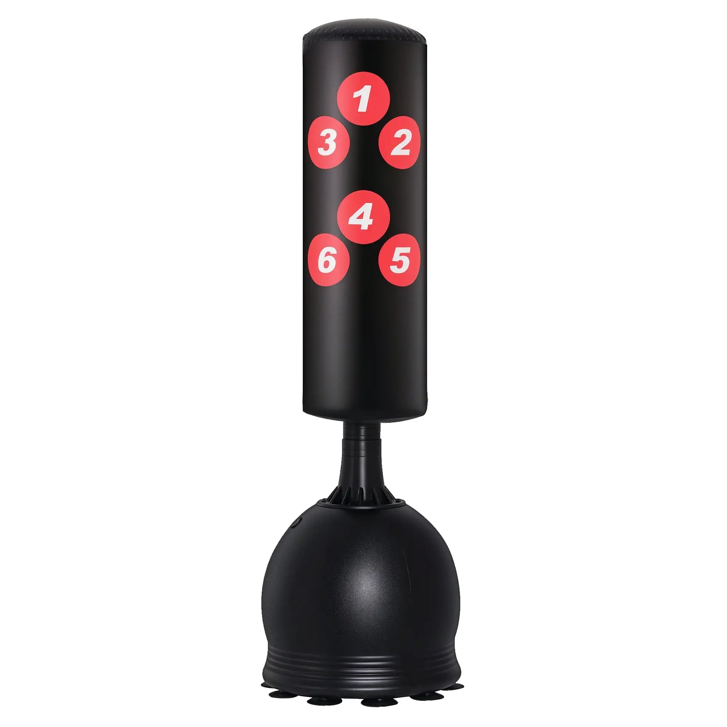 65" Freestanding Punching Bag, Refilled Base, Suction Cups, Black Punching Bag Hangers at Gallery Canada