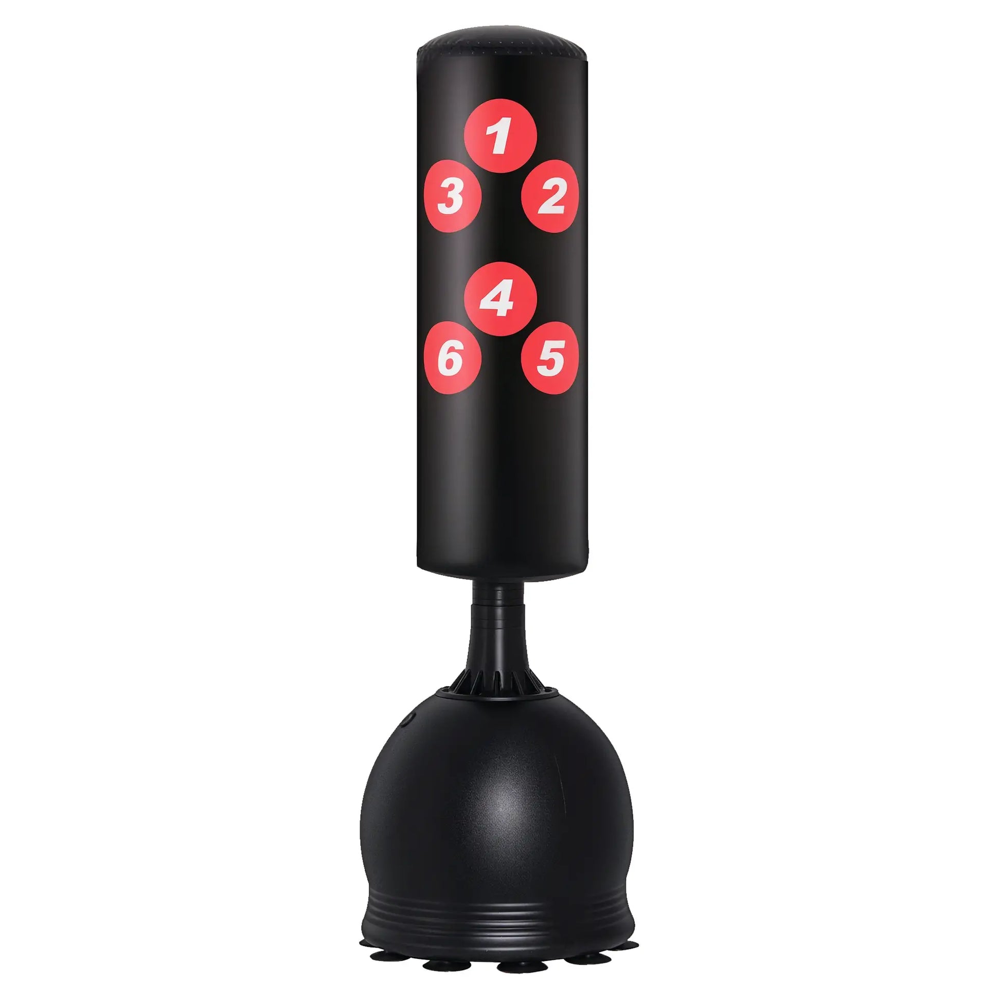 65" Freestanding Punching Bag, Refilled Base, Suction Cups, Black Punching Bag Hangers at Gallery Canada