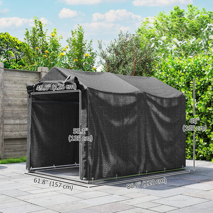 Outdoor Storage Shed, UV Resistant Bike Tent, Portable for Motorcycle, Black Portable Shed at Gallery Canada