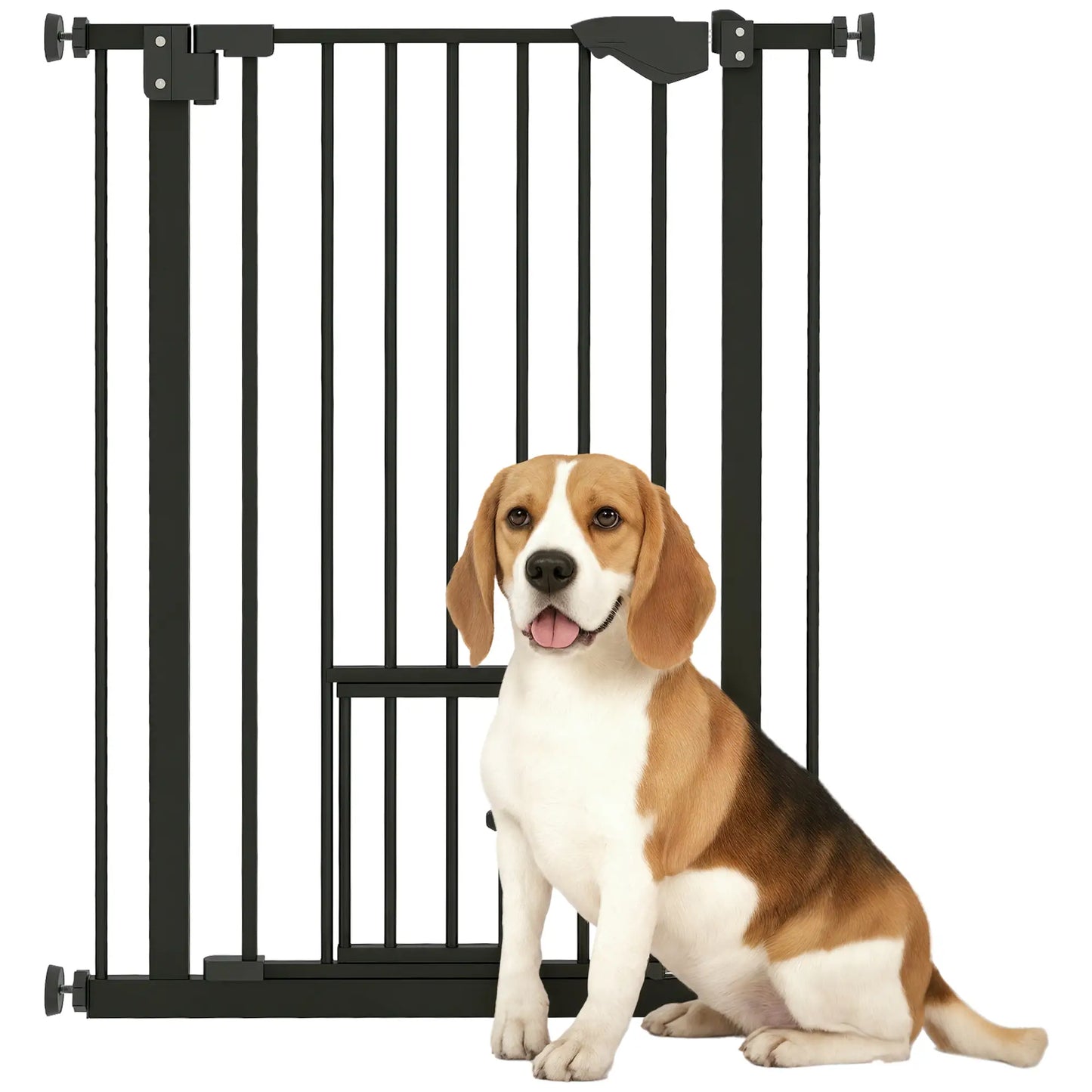 36" Indoor Dog Gate for Doorways, House, Stairs, Black Houses, Kennels & Pens Black at Gallery Canada