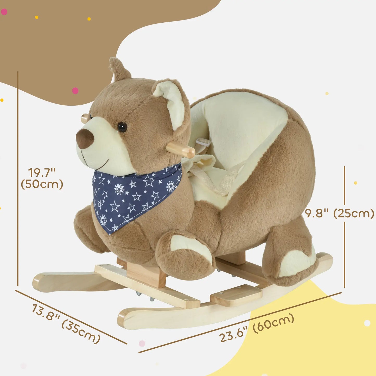 Kids Rocking Horse Toy, Bear Style, Soft Plush, 18-36 Months Rocking Horses at Gallery Canada