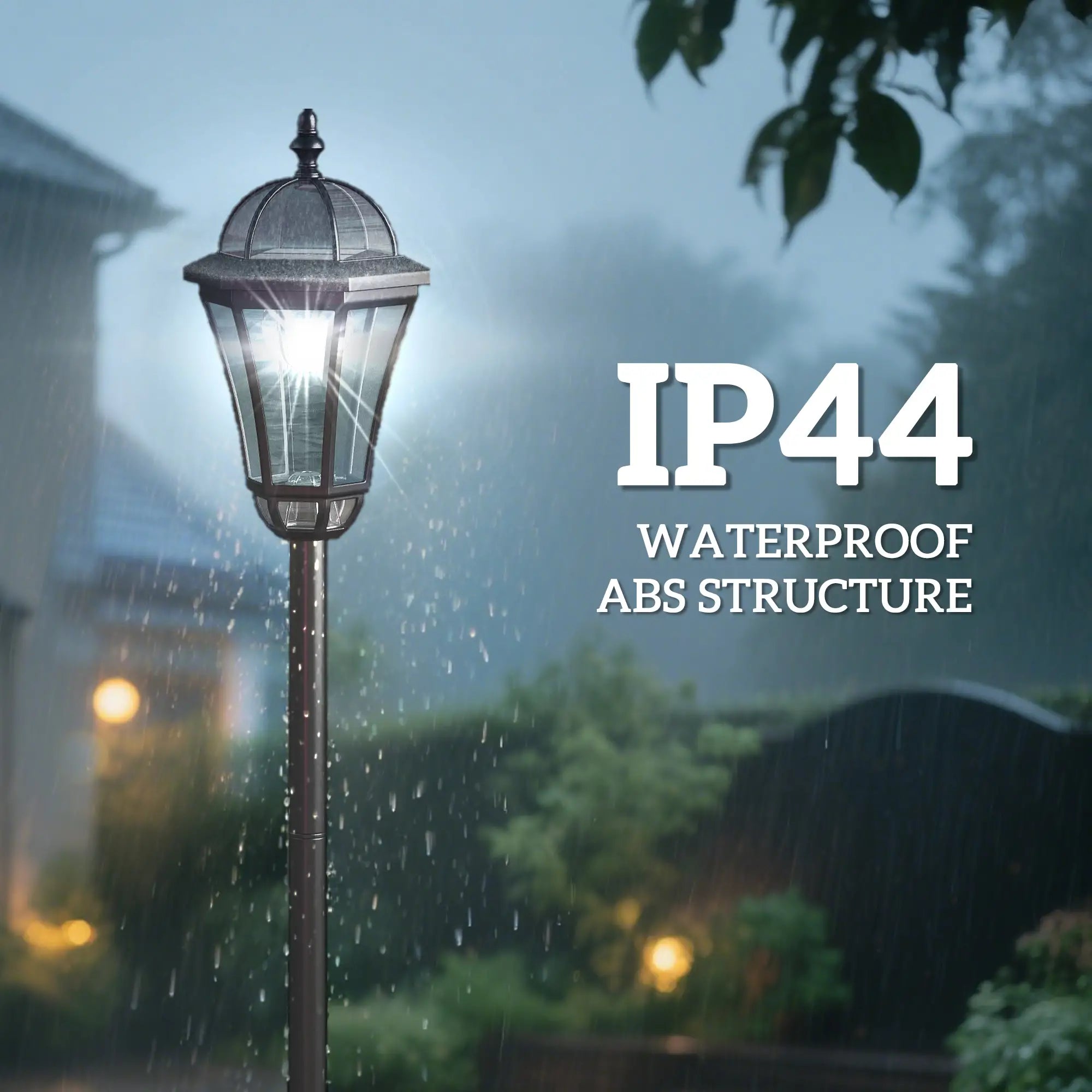 2 Piece LED Solar Garden Lights, Auto Switch, Water-Resist, 6 Hours, Black Solar Post Lamps at Gallery Canada