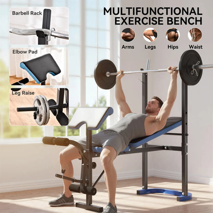 Adjustable Weight Bench, Barbell Rack, Leg Developer, Black Weight Benches at Gallery Canada