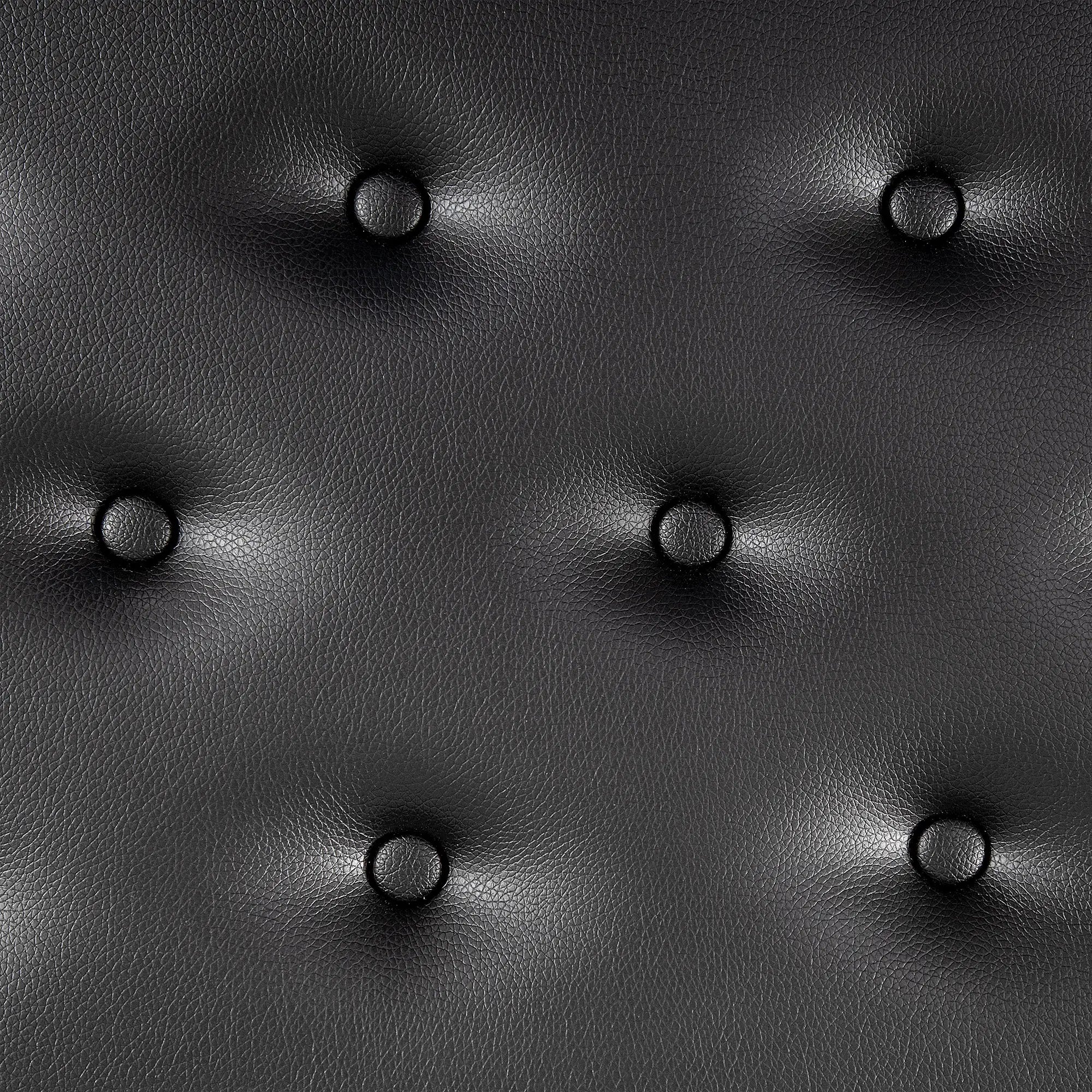 Adjustable Piano Bench, PU Leather, Button Tufted, Black Piano Benches at Gallery Canada