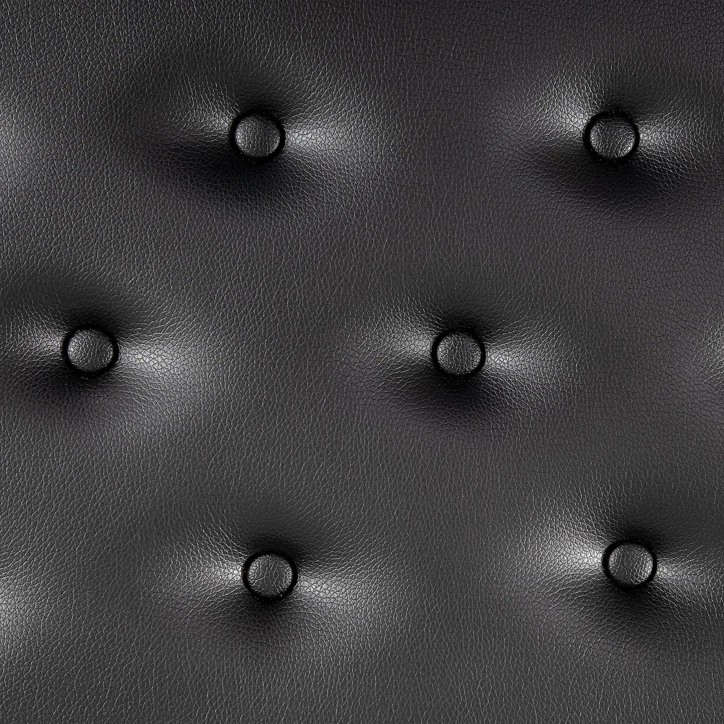 Adjustable Piano Bench, PU Leather, Button Tufted, Black Piano Benches at Gallery Canada