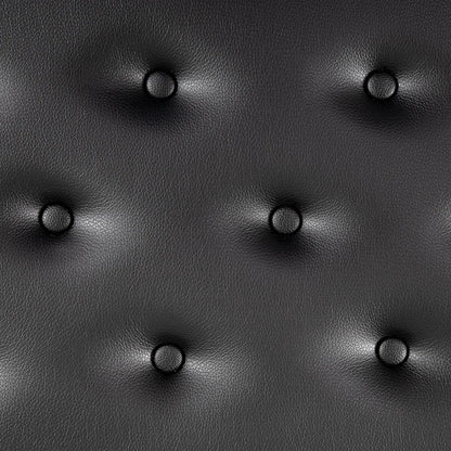 Adjustable Piano Bench, PU Leather, Button Tufted, Black Piano Benches at Gallery Canada