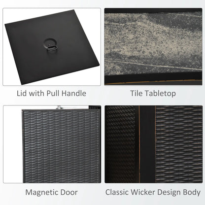 30 Inch Outdoor Gas Fire Pit Table, 50000 BTU, Auto Ignition, Lava Rocks, CSA Certified Fire Pits at Gallery Canada