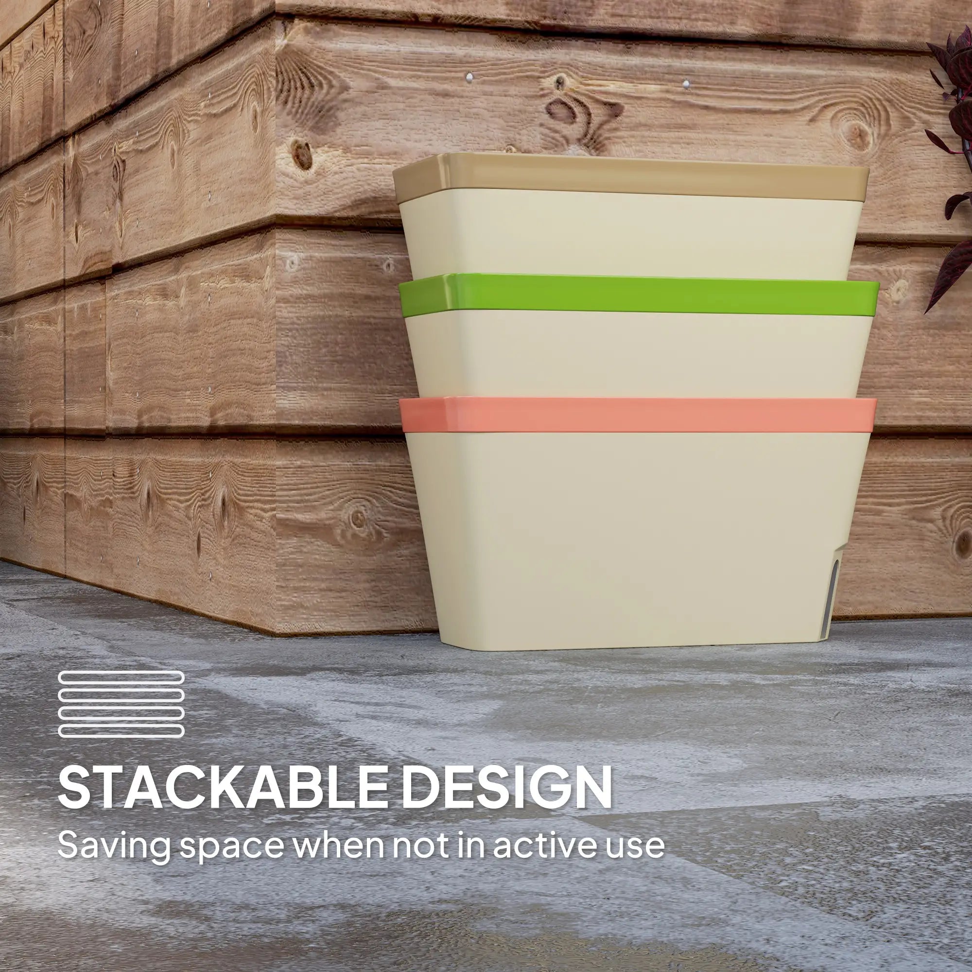 Self Watering Flower Pots, 10.5 Inch Planter Box With Water Level Indicator Garden Accessories at Gallery Canada