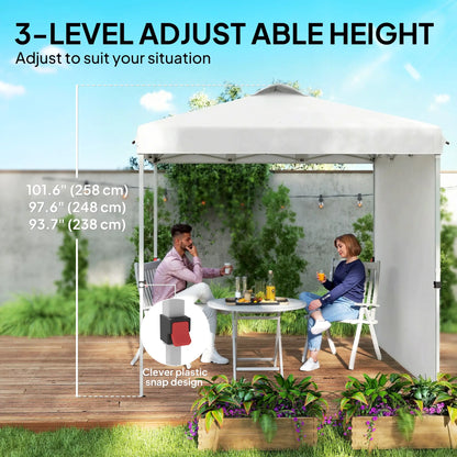8 x 8 ft Pop Up Canopy, With Sidewall, Carry Bag, Sand Bags, White Pop Up Canopies at Gallery Canada