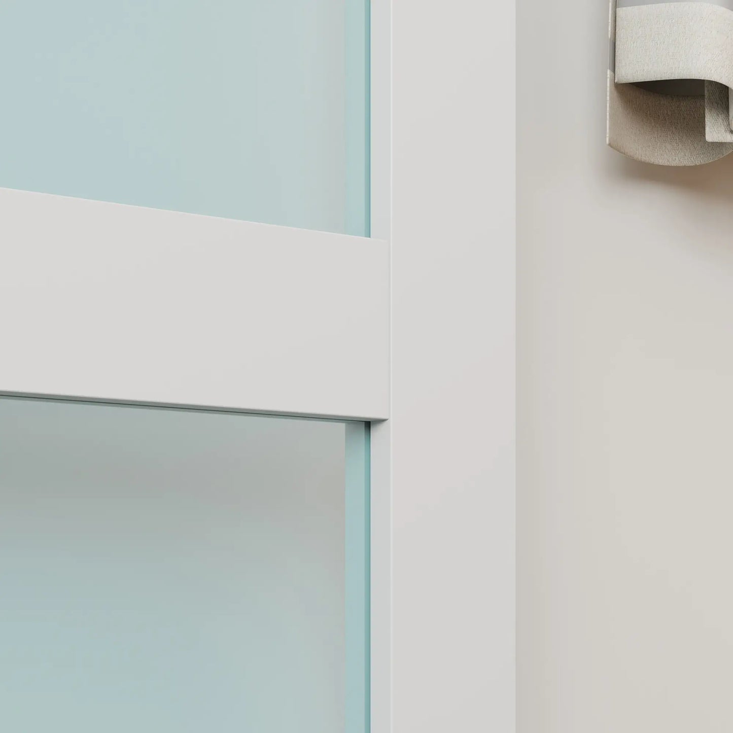 Sliding Barn Door 28x84 In With Hardware Kit, PVC, White