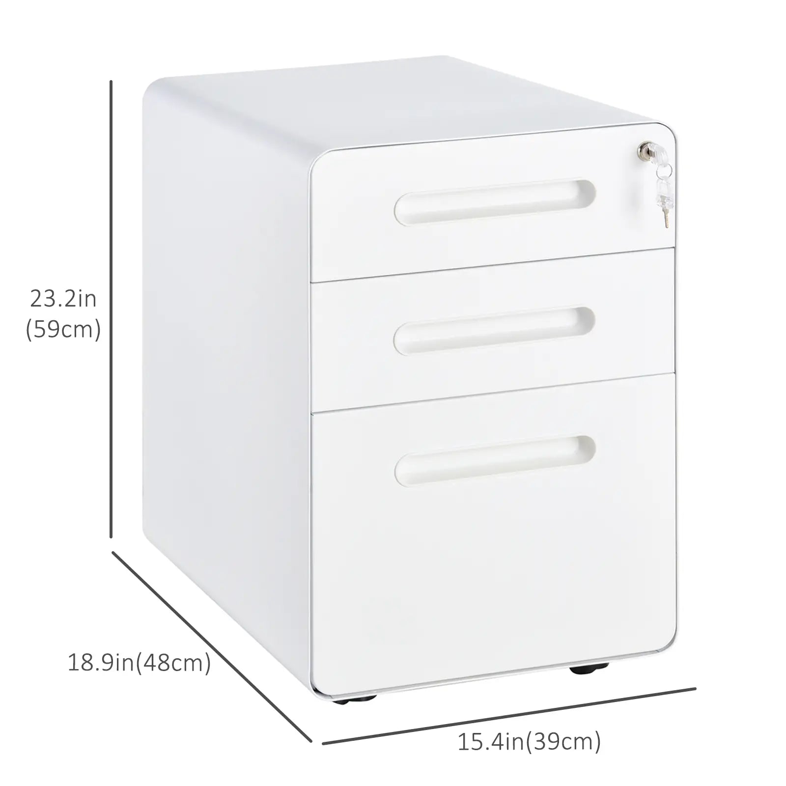 Lockable File Cabinet, Steel Filing Cabinet on Wheels for Legal, A4, Letter Size, Home Office Office Cabinets & Cupboards at Gallery Canada