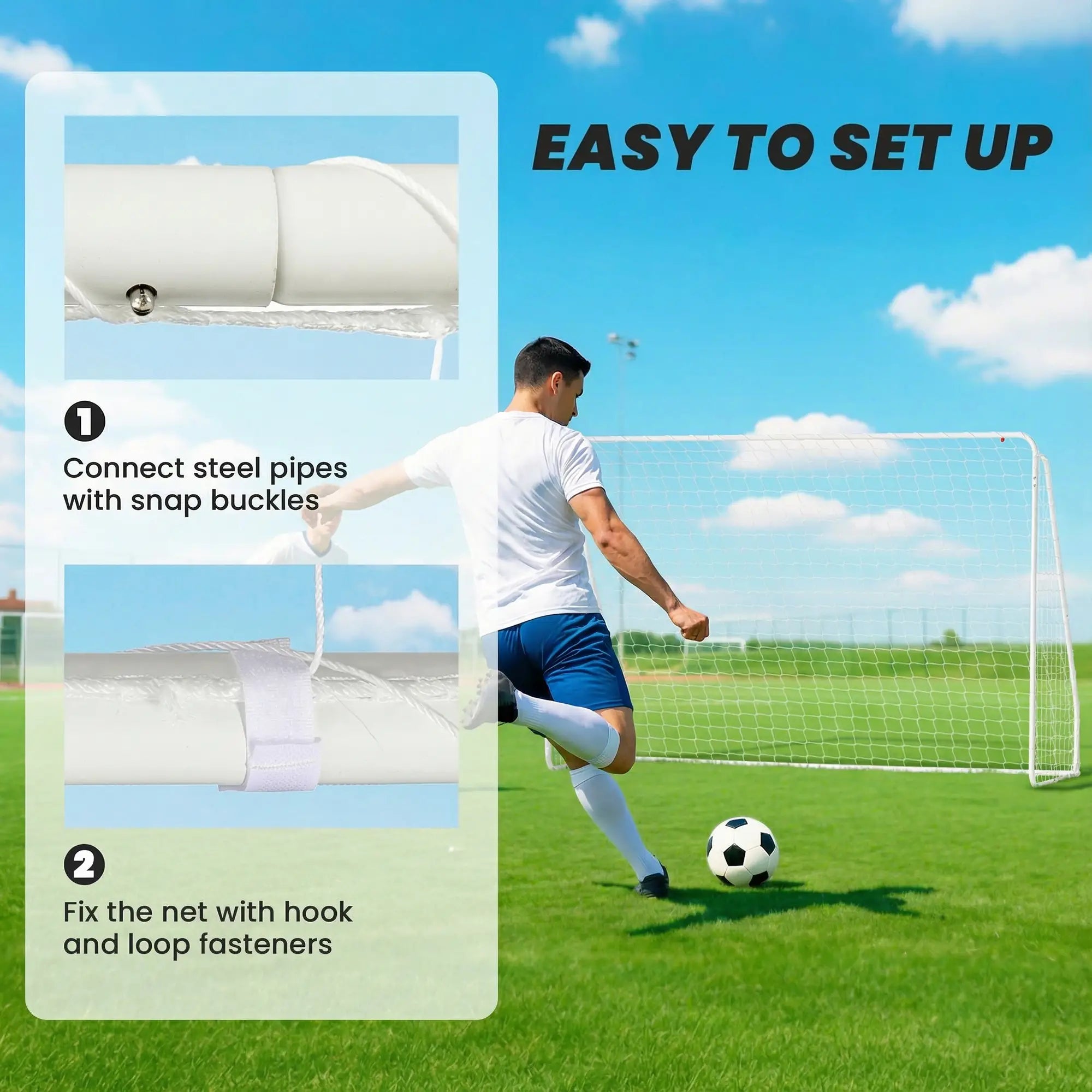 Soccer Goal, Soccer Net, 10 x 4 ft, White Soccer at Gallery Canada