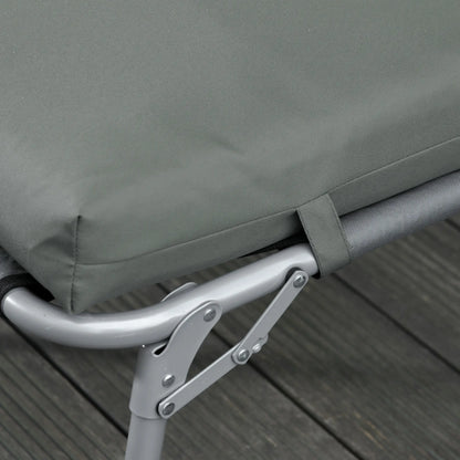 Outdoor Lounge Chair Cushion Set, 77.2" x 21.7", Dark Grey Patio Chair Cushions at Gallery Canada