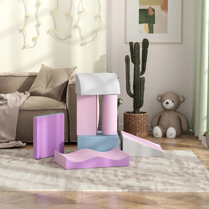 7 Pieces Soft Play Foam Climbing Blocks, Indoor Kids Play Toys, Light Color Kids Gym & Playmats at Gallery Canada