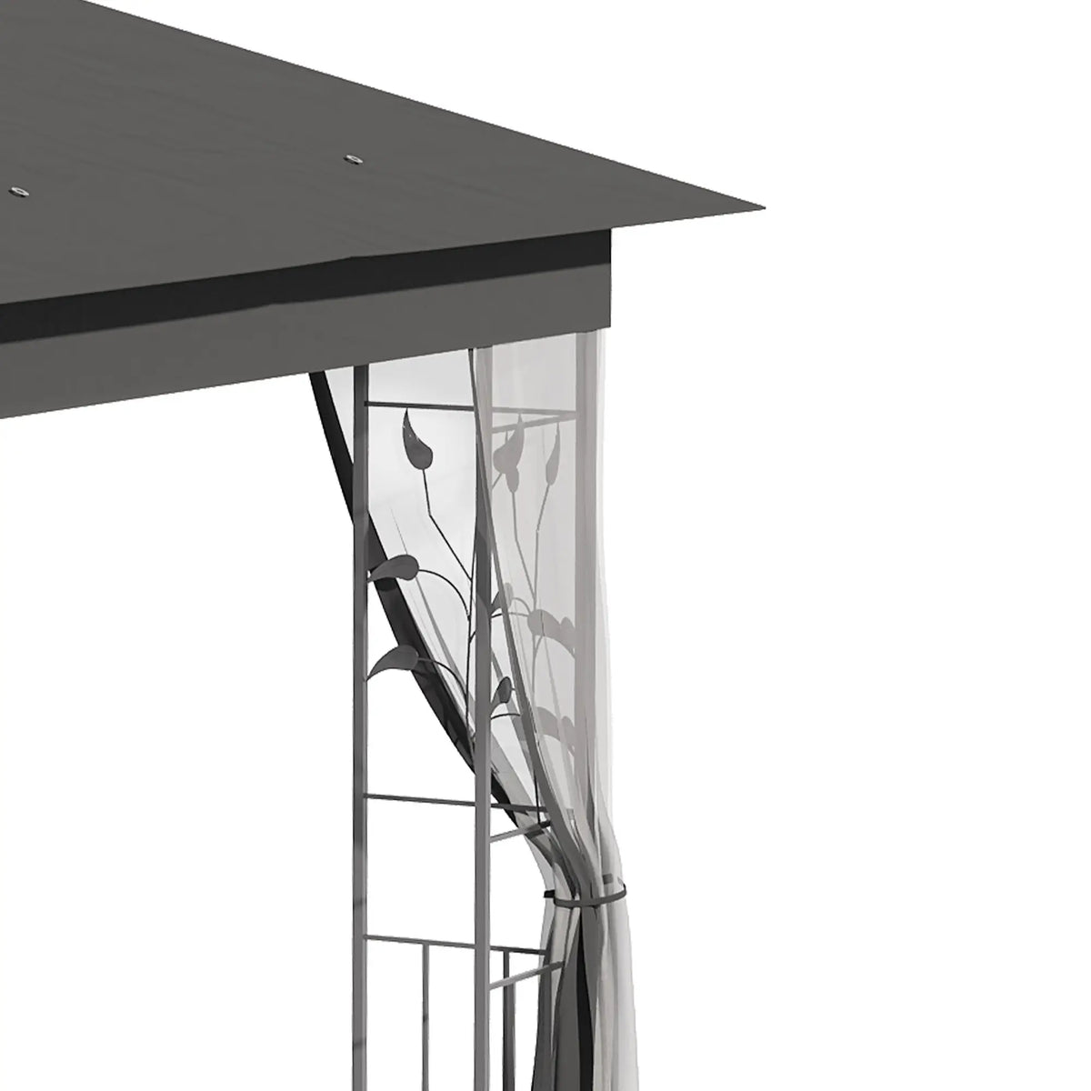 10'x10' Steel Patio Gazebo, Grey Gazebos at Gallery Canada