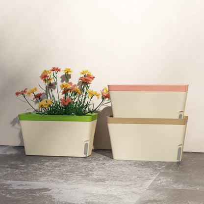 Self Watering Flower Pots, 10.5 Inch Planter Box With Water Level Indicator Garden Accessories at Gallery Canada