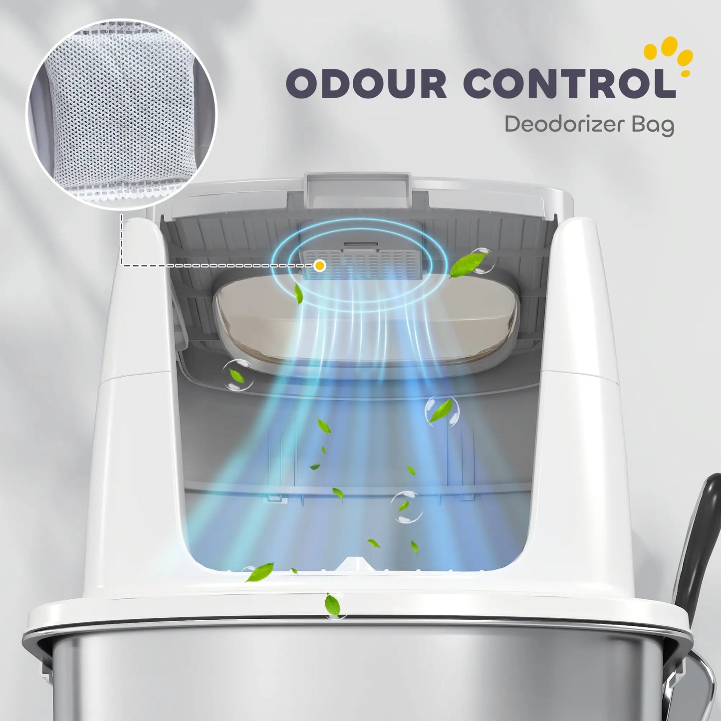 Large Stainless Steel Litter Box, Enclosed Metal Cat Litter Tray