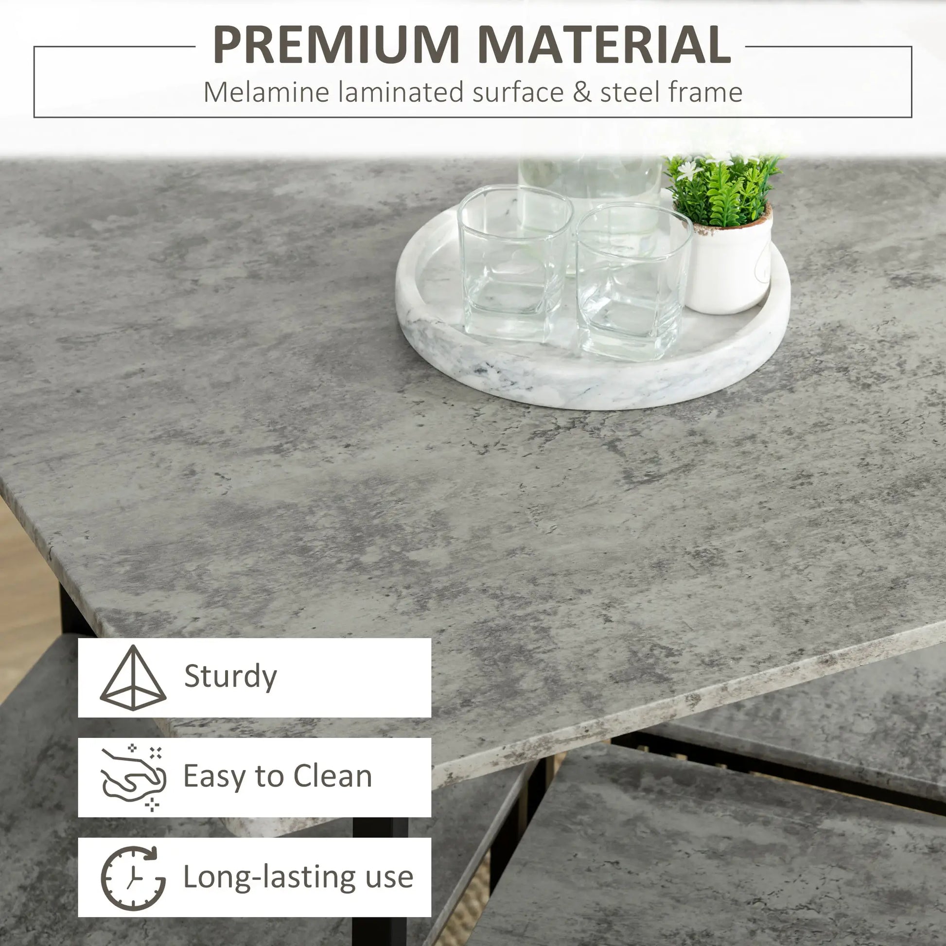 5-Piece Industrial Rectangular Bar Table Set, 4 Stools, Oak Bar Sets at Gallery Canada