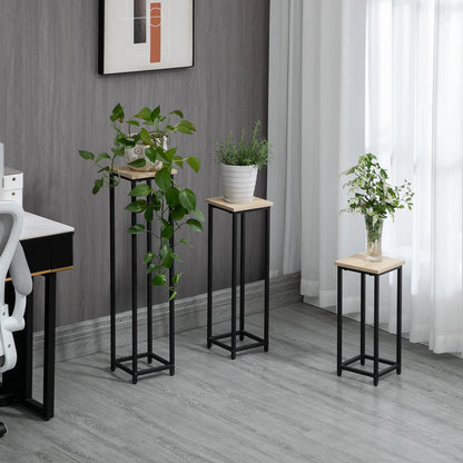 3 Pack Metal Plant Stand, Indoor Outdoor Rack, Decorative Flower Holder