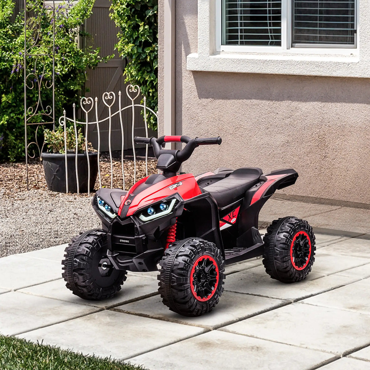 Kids 4 Wheeler Quad, Music, Headlights, High Low Speed, 3-5 Years, Red Electric Toy Cars at Gallery Canada