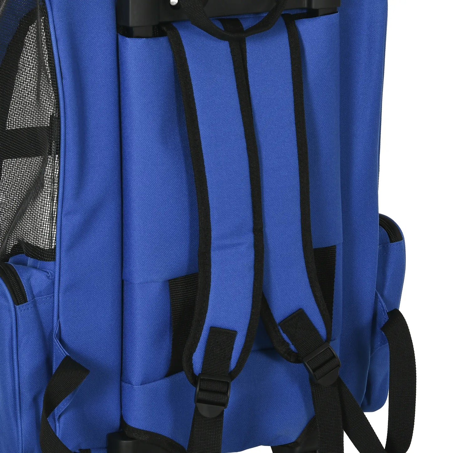 2-in-1 Pet Luggage Box Backpack Carrier, Rolling Wheel, Blue Dog Bike Trailers & Strollers at Gallery Canada
