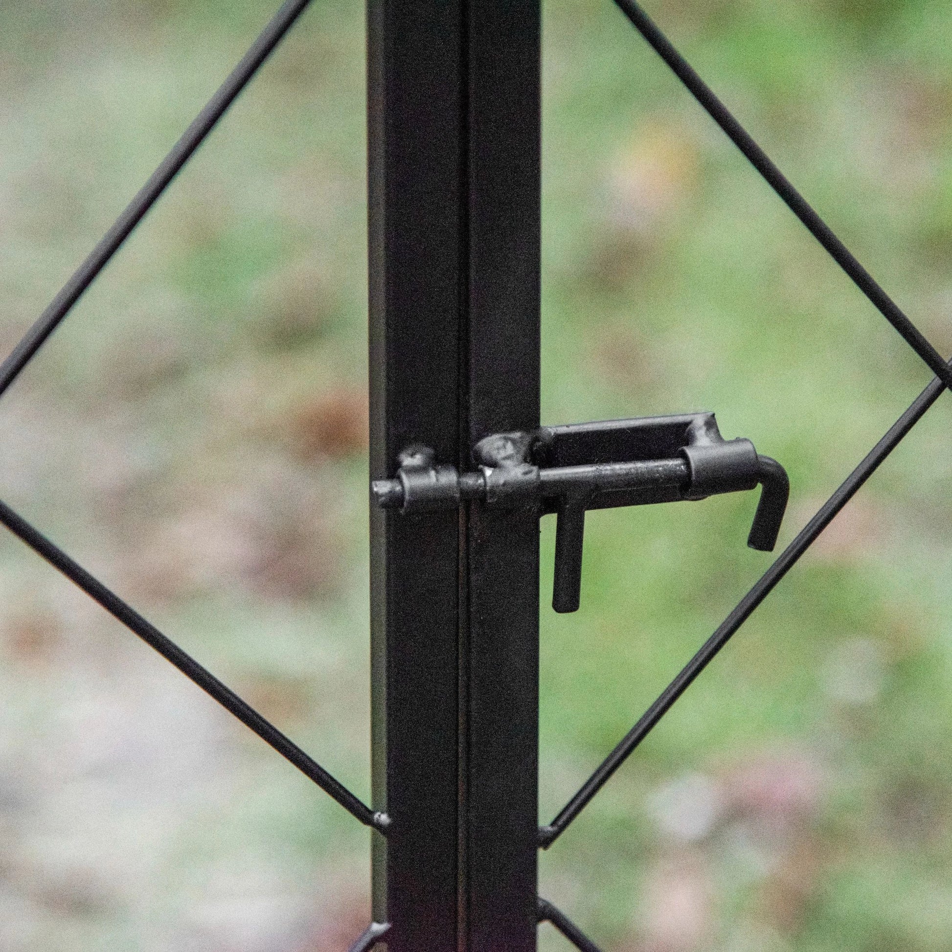 7FT Metal Garden Arch with Gate, Climbing Planter Frame, Black Garden Arches at Gallery Canada