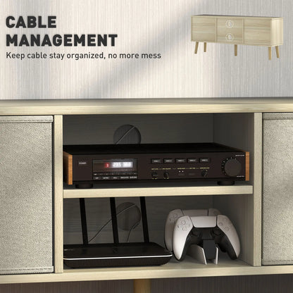 Modern TV Stand, Foldable Drawers, Shelves, Natural TV Stands at Gallery Canada