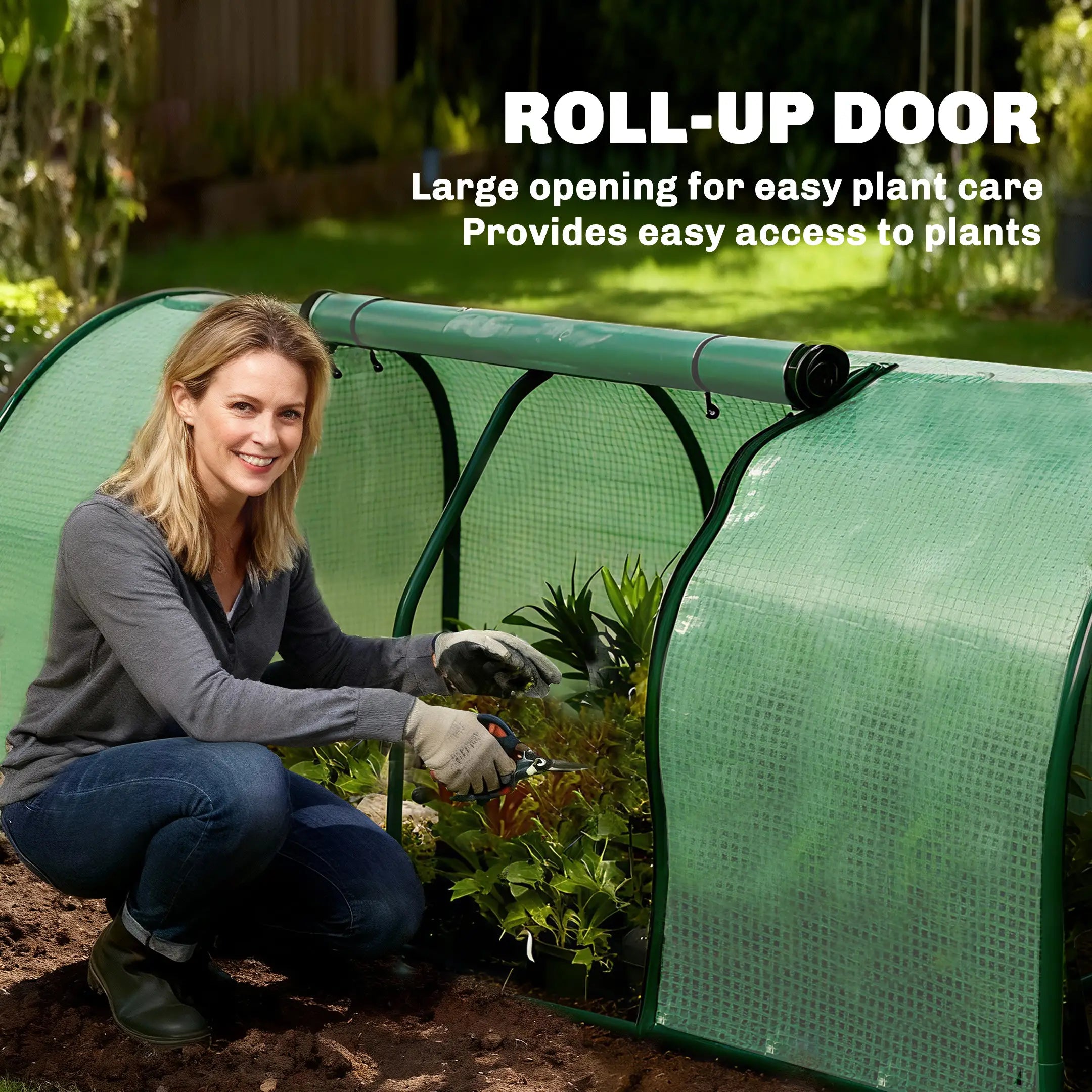 Mini Greenhouse With Zippered Doors, 79