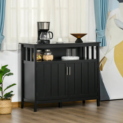 Sideboard Buffet, 2 Doors, Adjustable Shelves, Kitchen Dining, Black Bar Cabinets at Gallery Canada