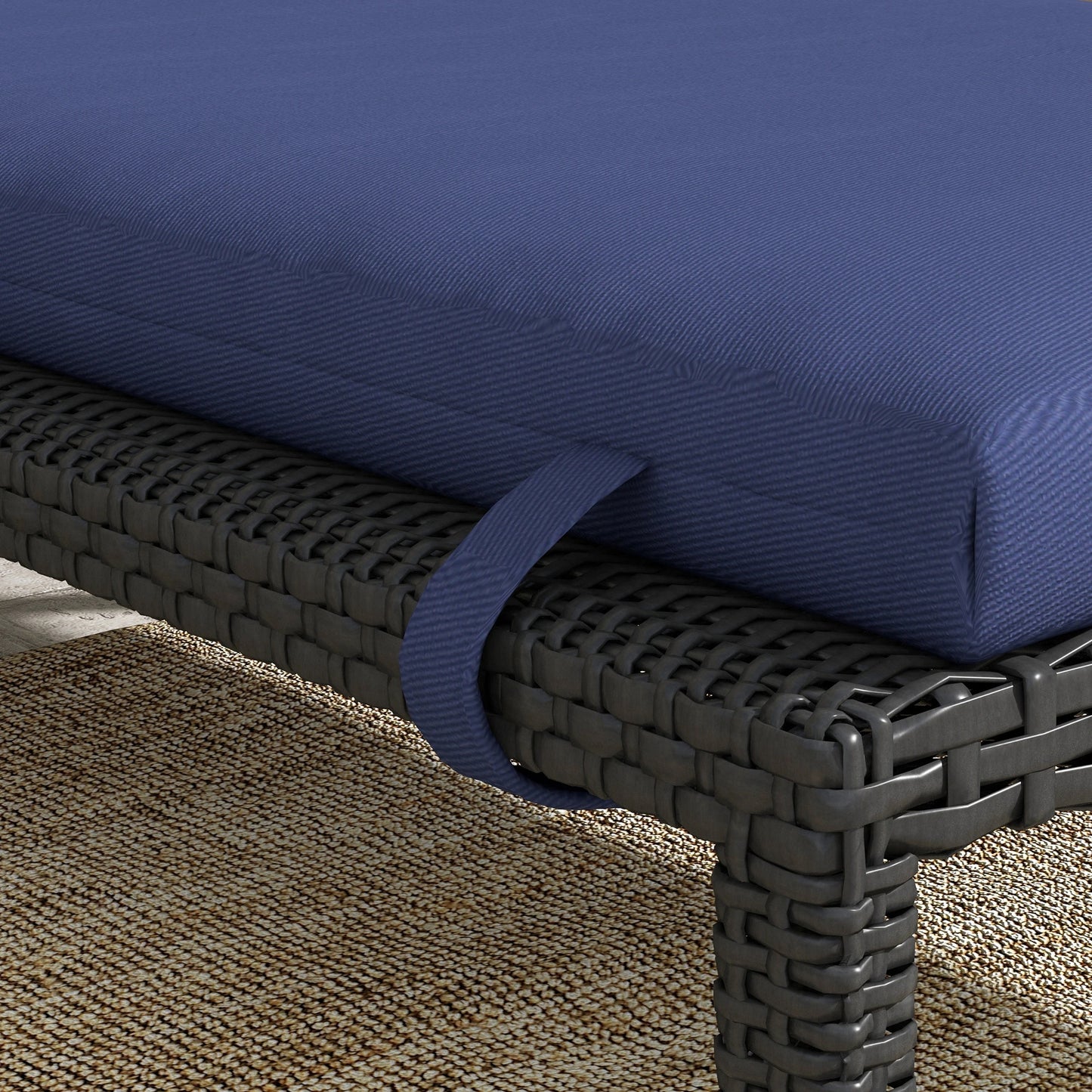 Patio Chaise Lounge Chair Cushions, Set of 2, Dark Blue Patio Chair Cushions at Gallery Canada