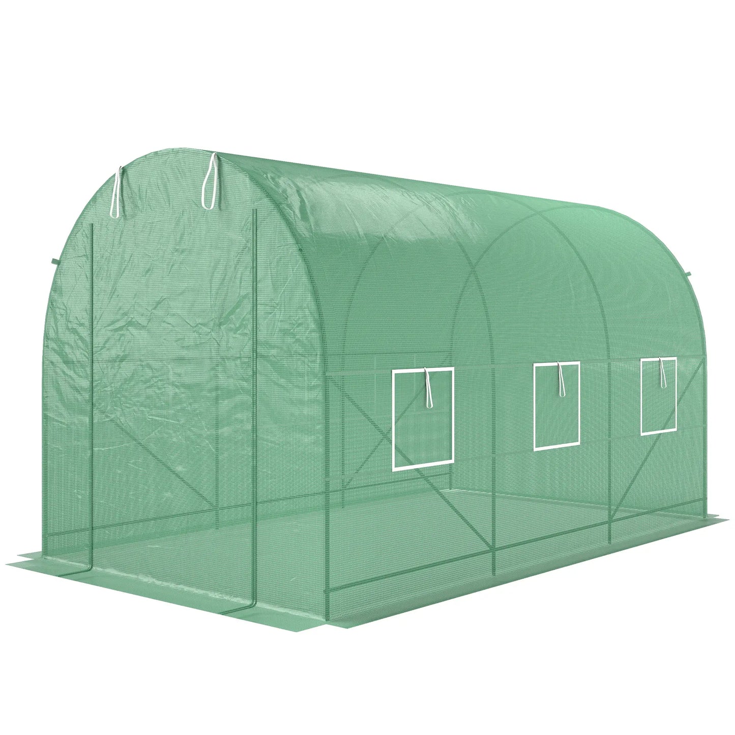 11.5' x 6.6' x 6.6' Walk-in Greenhouse, PE Cover, Roll Up Door, Windows, Green Walk In Greenhouses at Gallery Canada