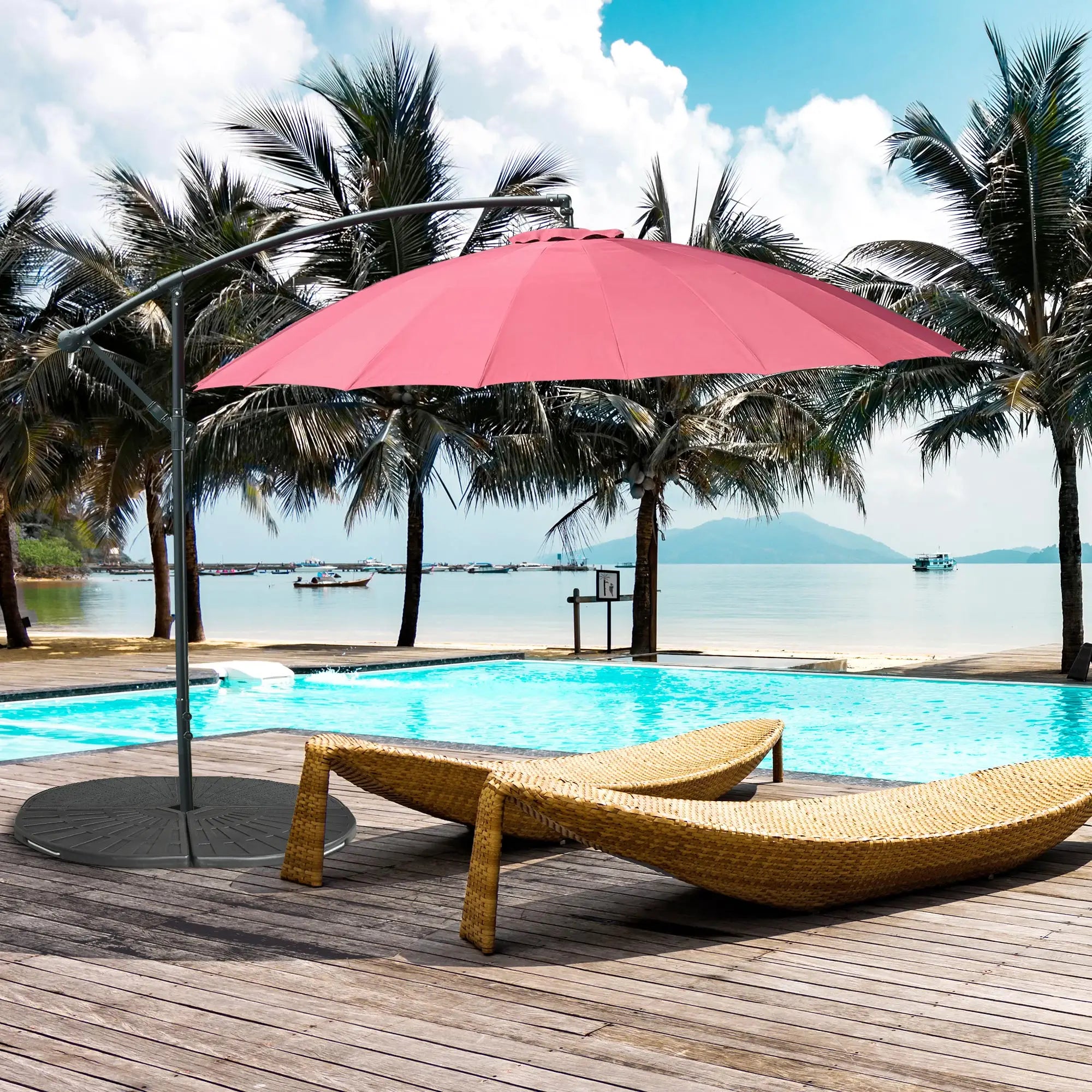 2-Piece Umbrella Weights, Heavy Duty, for Cantilever Parasols, Black Umbrella Bases at Gallery Canada