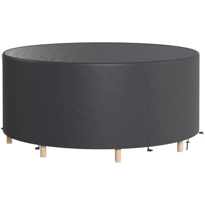 Heavy Duty Outdoor Patio Furniture Cover, Waterproof 84.3" Dia. x 27.6"H, Black Patio Furniture Covers Black at Gallery Canada