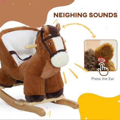 Plush Baby Rocking Horse, Animal Rocker for Toddlers 18-36 Months Rocking Horses at Gallery Canada