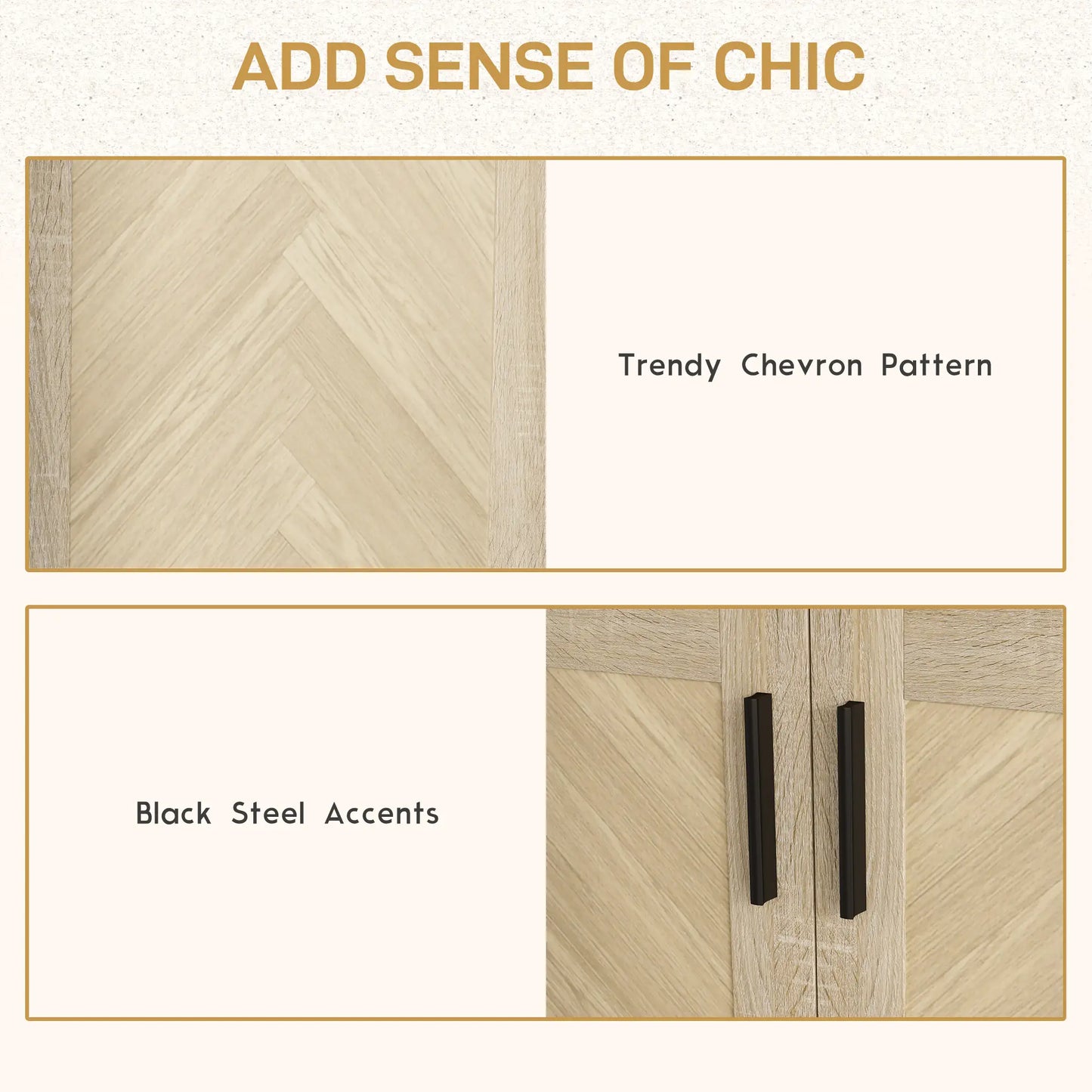 Buffet Cabinet, Coffee Bar with Drawers, Adjustable Shelf, Oak Bar Cabinets at Gallery Canada