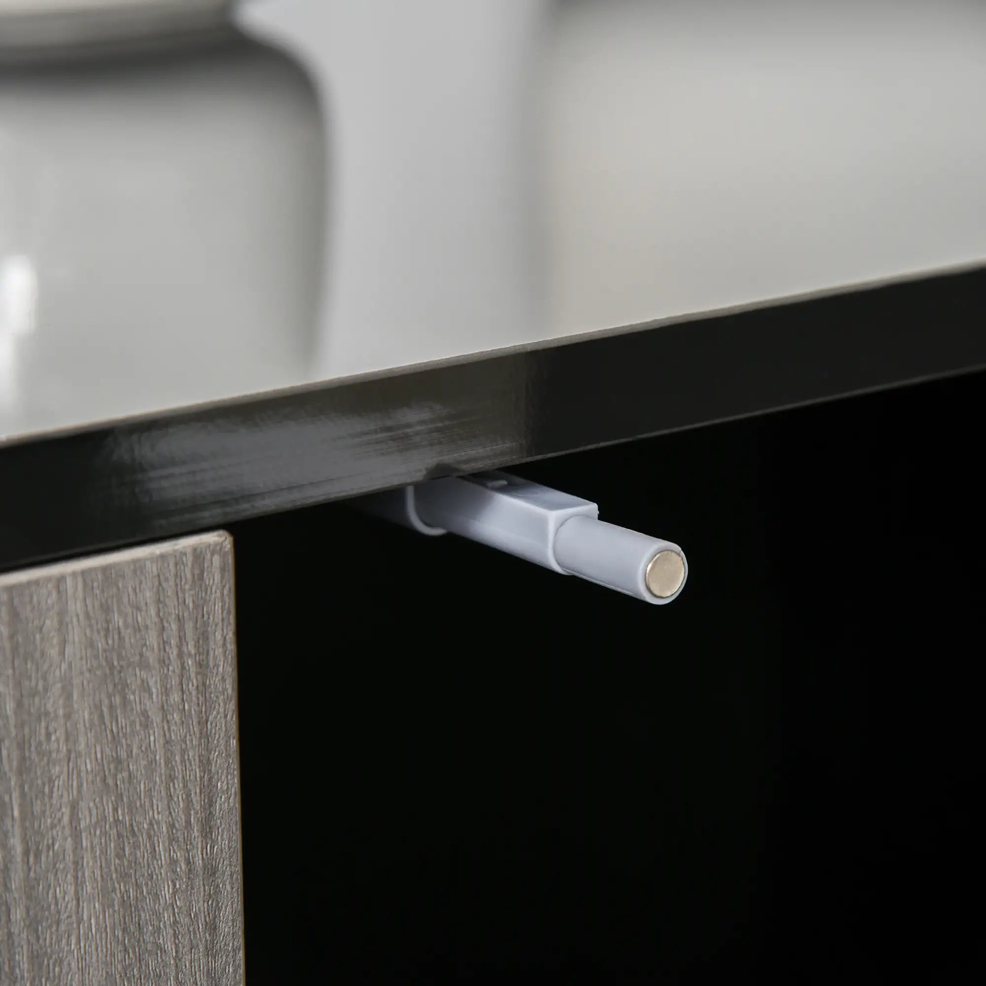 Modern Kitchen Sideboard, Coffee Bar Cabinet with 2 Drawers, Black Bar Cabinets at Gallery Canada